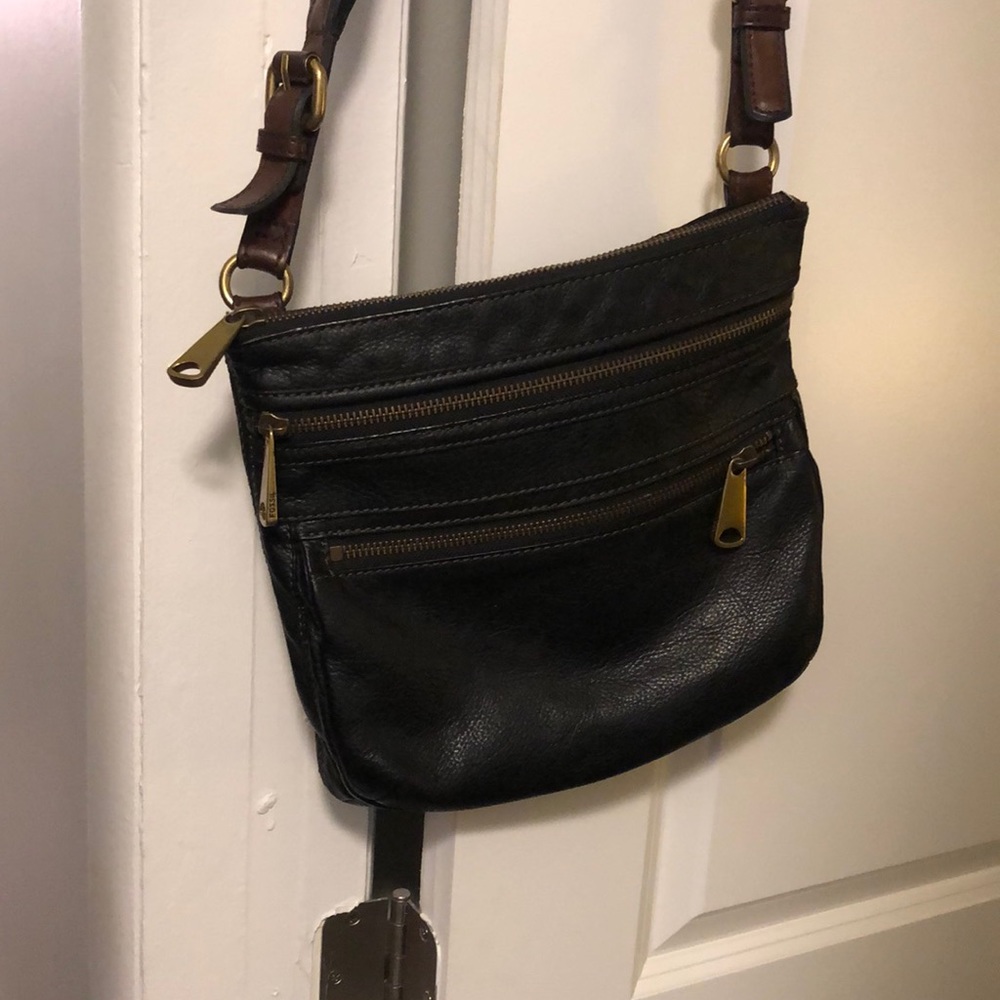 Crossbody adjustable Black Fossil Purse